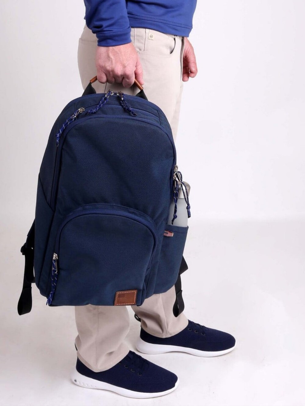 Hudson Sutler Canvas Flatiron Laptop Backpack 20L Blue and Accessory Pouch NWT